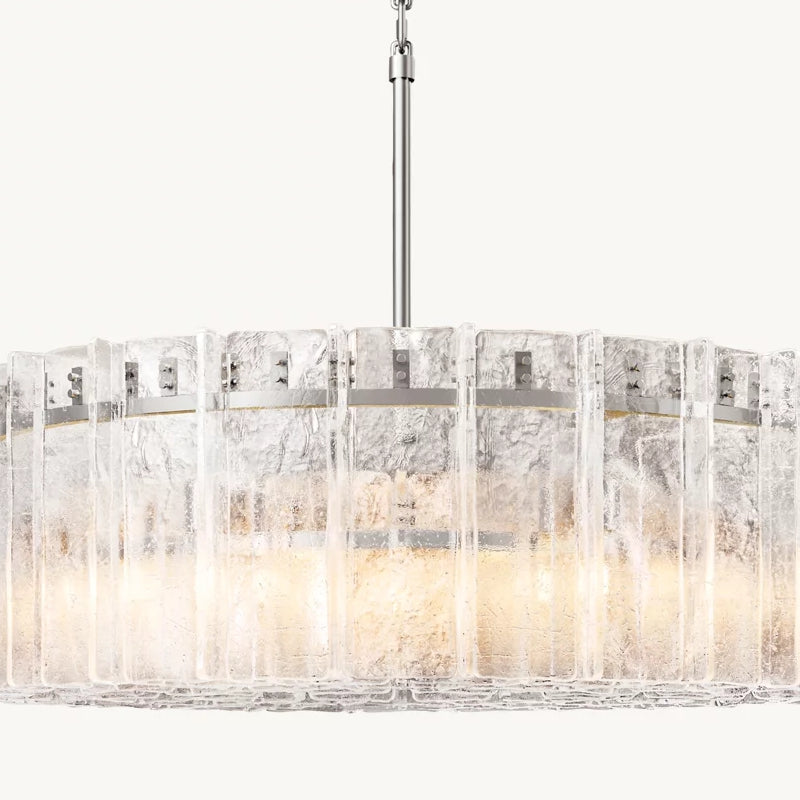 Lattic Clear Glass Round Chandelier 48"-MEET LIGHTING