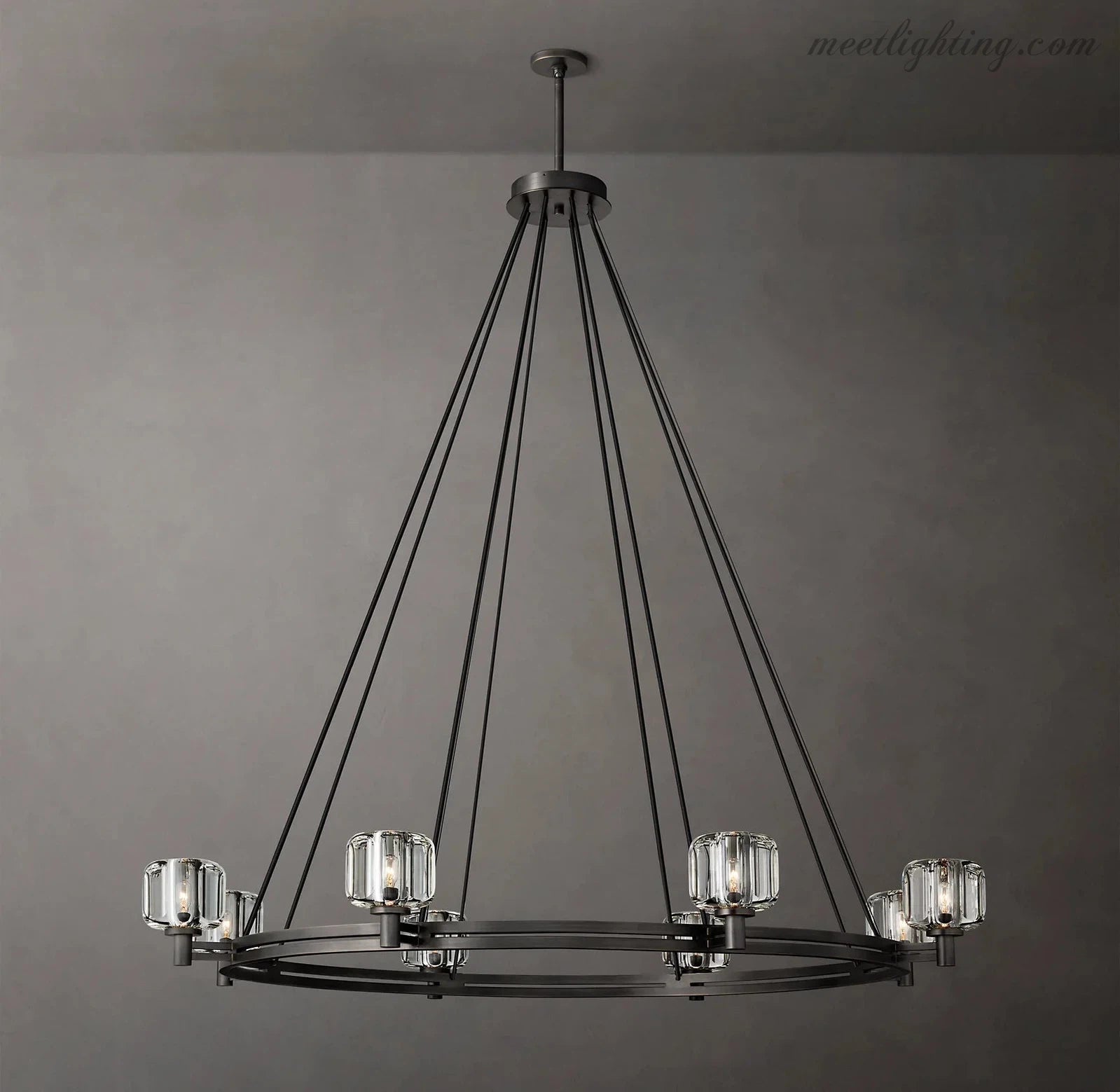 Demart Round Chandelier 60" for Living Room, Bedroom, Dining Table-MEET LIGHTING