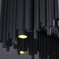 Dore Black Tubular Rectangle Chandelier 32" 40"-Meet Lighting
