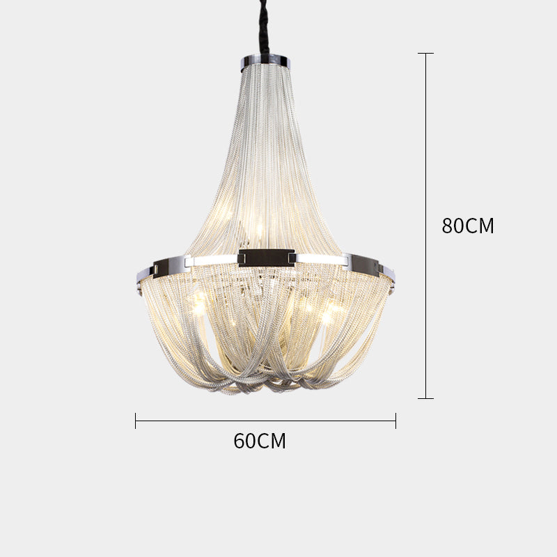 Eldorado Luxury Aluminum Chain Tassel Chandelier-Meet Lighting
