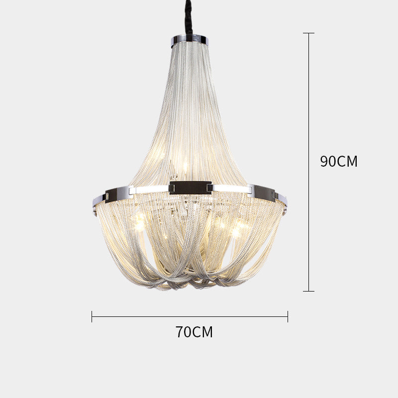 Eldorado Luxury Aluminum Chain Tassel Chandelier-Meet Lighting