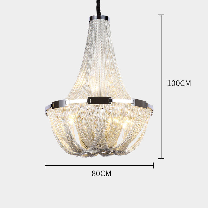 Eldorado Luxury Aluminum Chain Tassel Chandelier-Meet Lighting