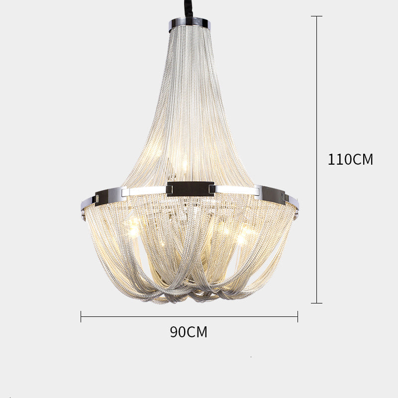 Eldorado Luxury Aluminum Chain Tassel Chandelier-Meet Lighting