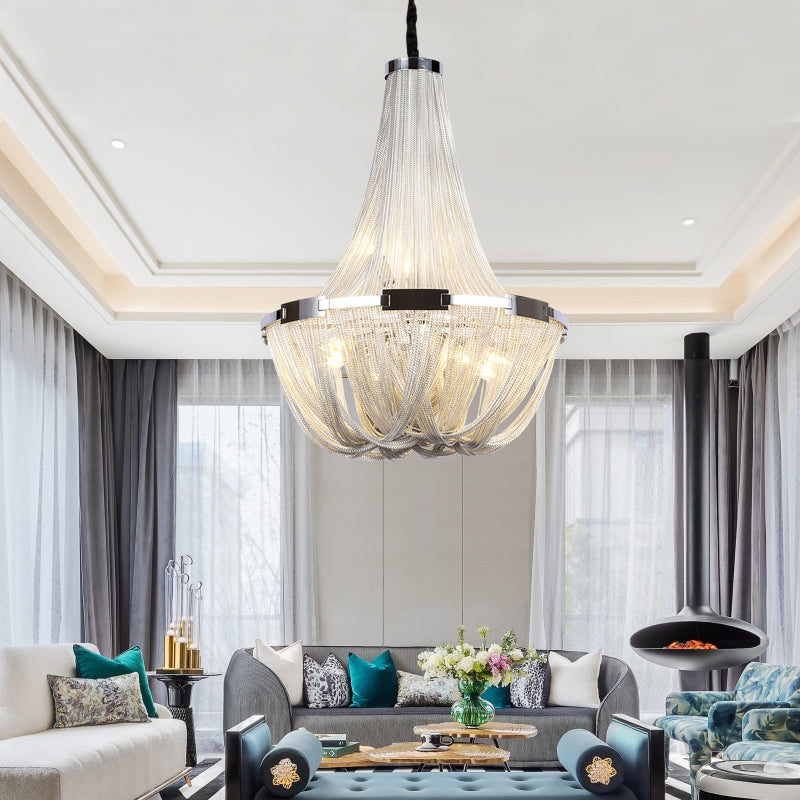 Eldorado Luxury Aluminum Chain Tassel Chandelier-Meet Lighting