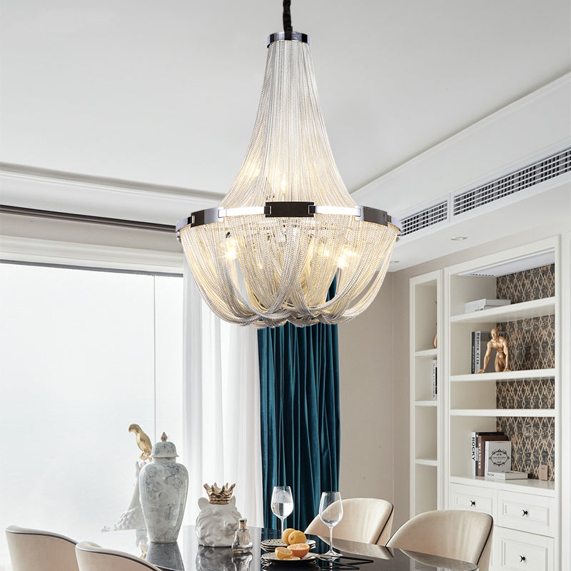 Eldorado Luxury Aluminum Chain Tassel Chandelier-Meet Lighting