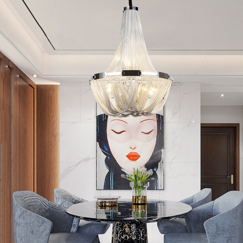Eldorado Luxury Aluminum Chain Tassel Chandelier-Meet Lighting