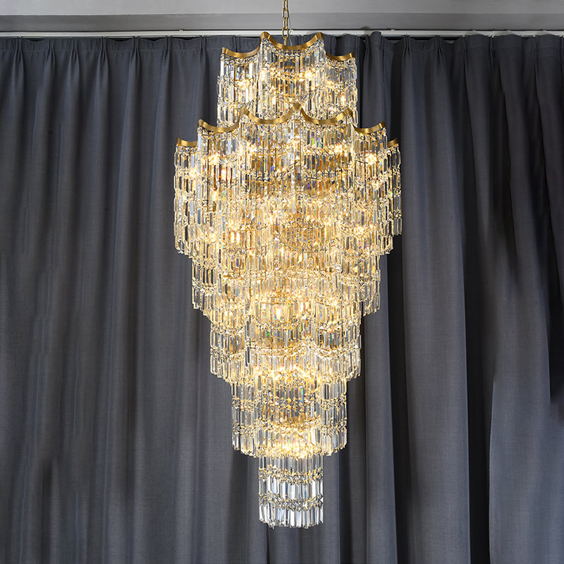 Elegant Crystal Chandelier for Duplex Villas-MEET LIGHTING