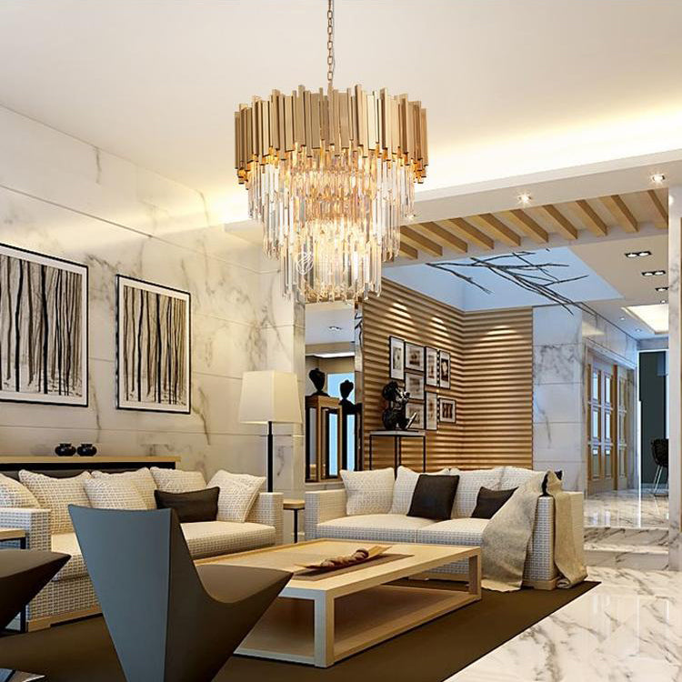 Elian Kaia Crystal Pendant Chandelier-MEET LIGHTING