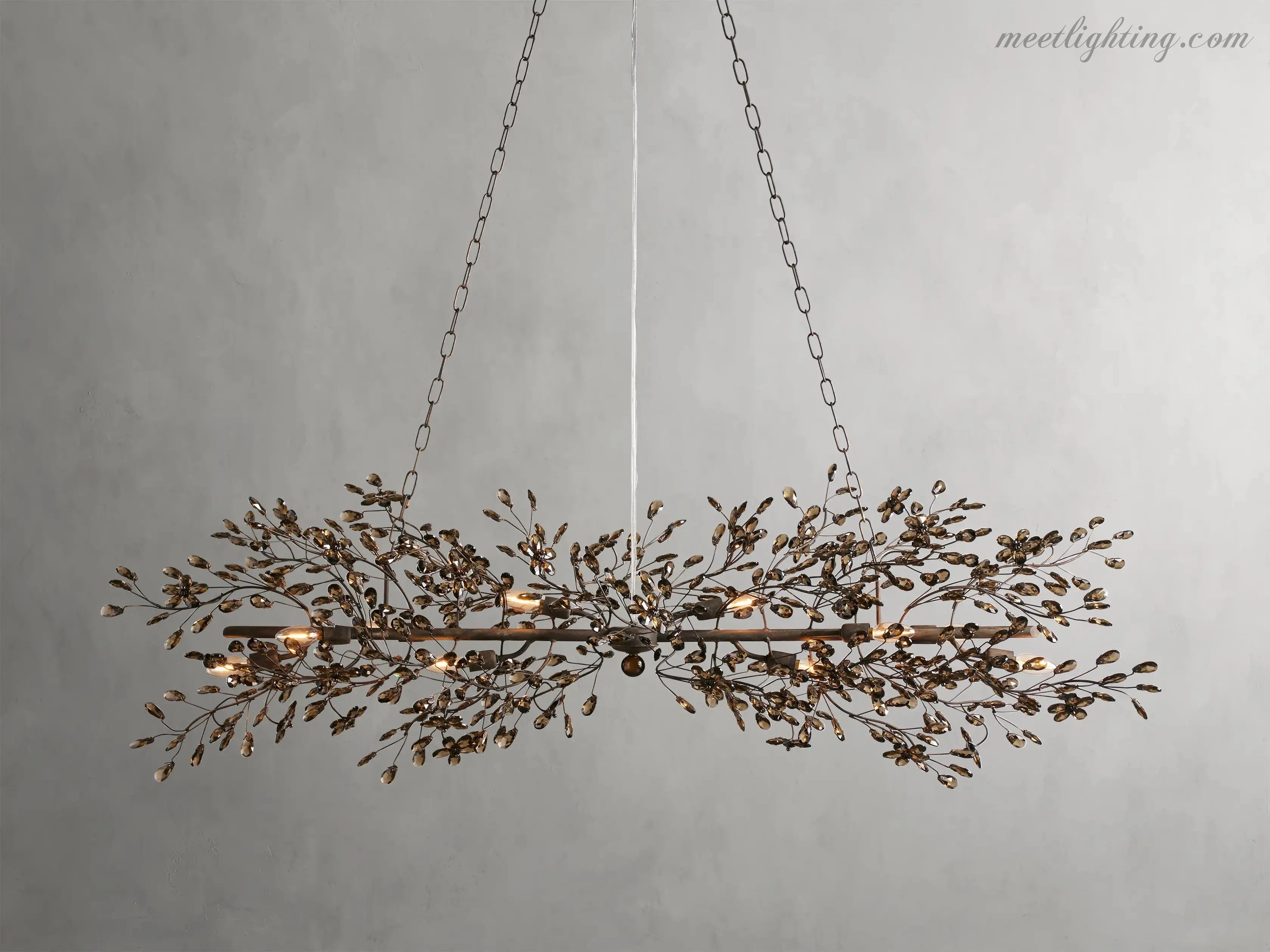 Fiore Colored Linear Chandelier-MEET LIGHTING