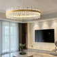 Flake Parallel Crystal Round Chandelier-Meet Lighting