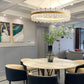 Flake Parallel Crystal Round Chandelier-Meet Lighting