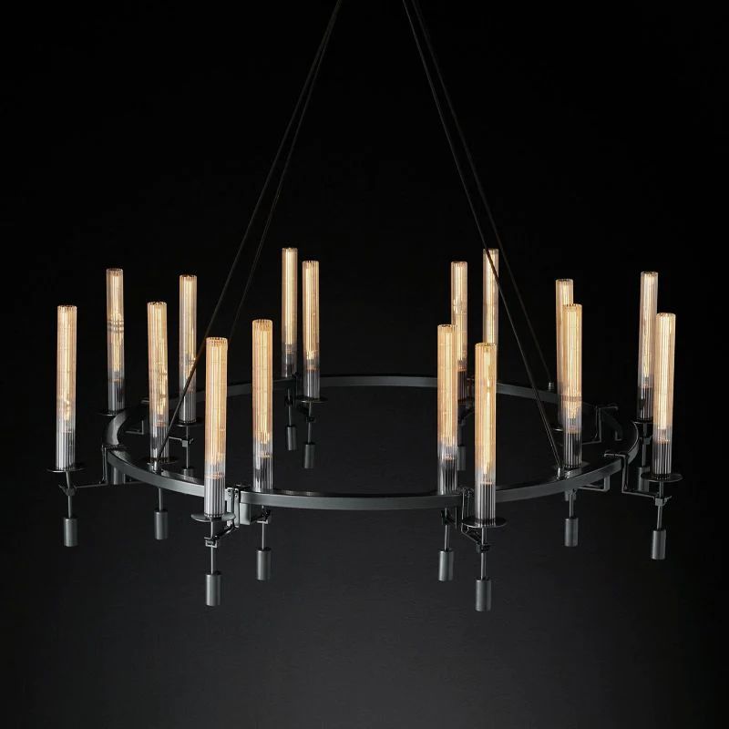 Fonta Round Chandelier 58"-MEET LIGHTING