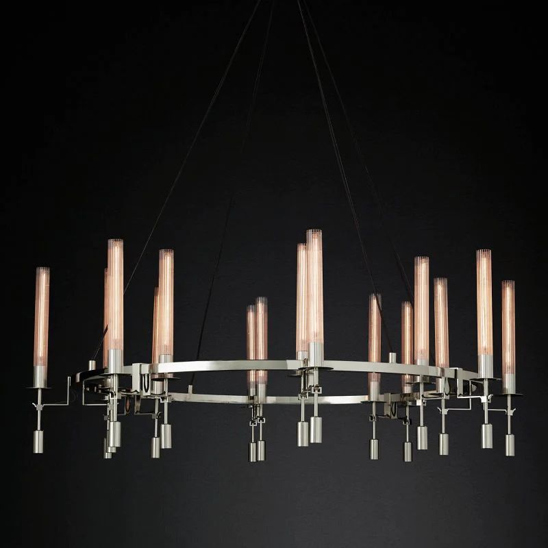 Fonta Round Chandelier 58"-MEET LIGHTING