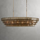 Ghiaccio Oval Art Glass Chandelier-Meet Lighting
