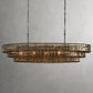 Ghiaccio Oval Art Glass Chandelier-Meet Lighting
