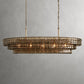 Ghiaccio Oval Art Glass Chandelier-Meet Lighting