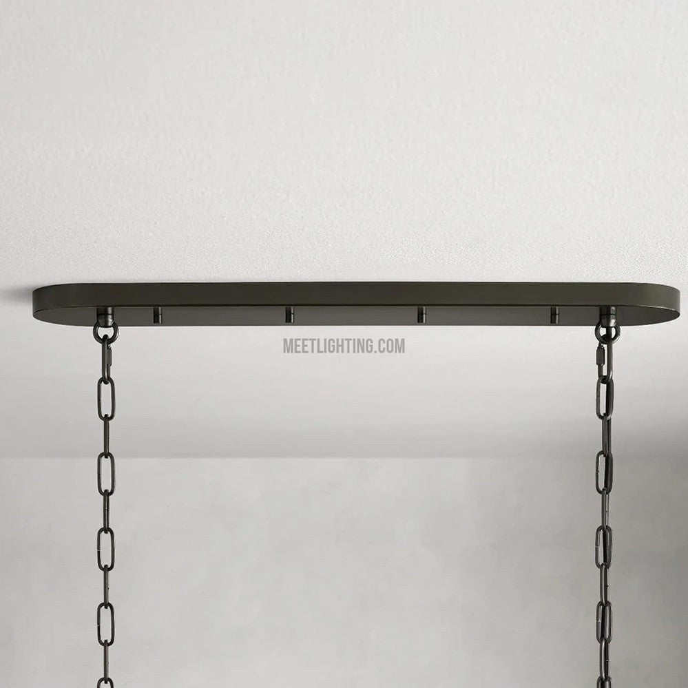 Ghiaccio Oval Art Glass Chandelier-Meet Lighting