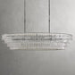 Ghiaccio Oval Art Glass Chandelier-Meet Lighting