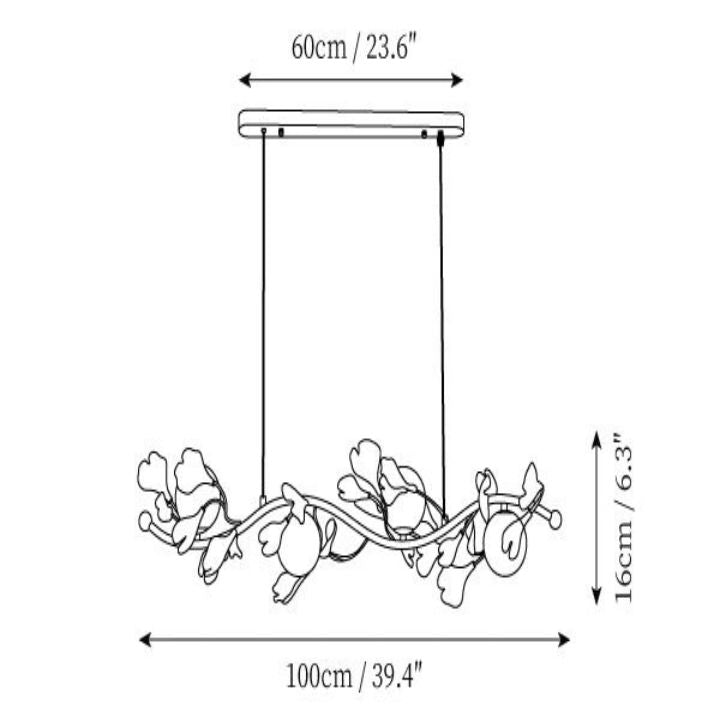 Gingko Glass Chandelier-MEET LIGHTING