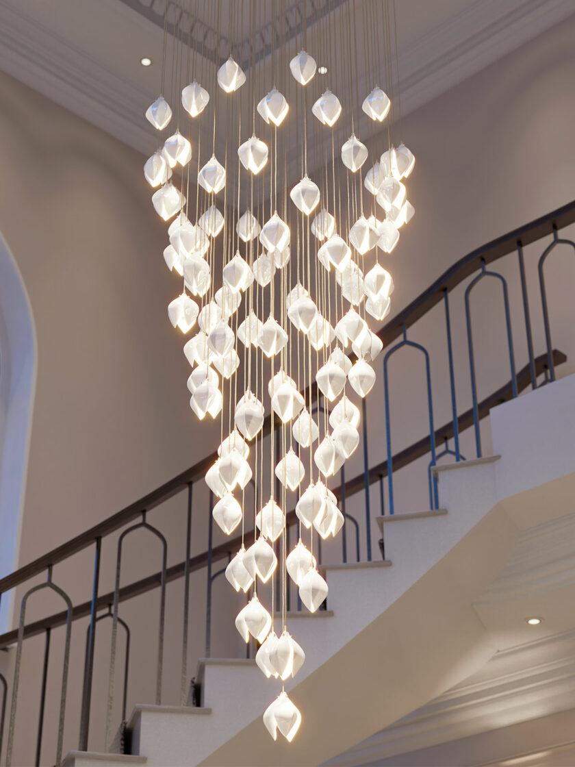 Grand Nordic Magnolia Blossom Ceramic Pendant Chandelier-Meet Lighting