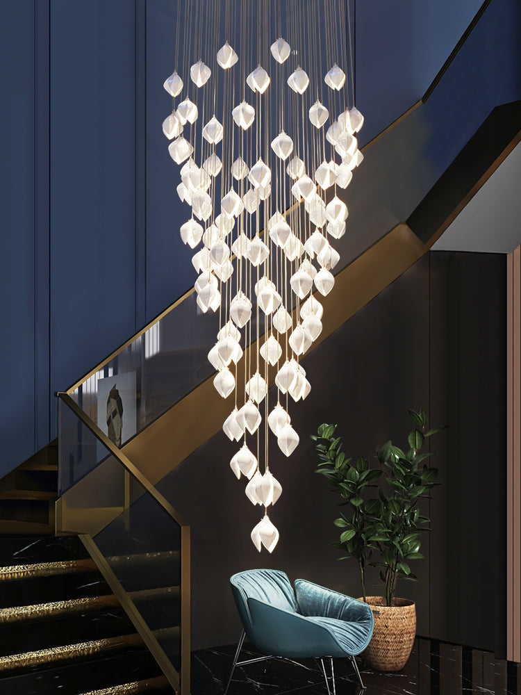 Grand Nordic Magnolia Blossom Ceramic Pendant Chandelier-Meet Lighting