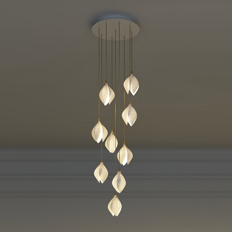 Grand Nordic Magnolia Blossom Ceramic Pendant Chandelier-Meet Lighting