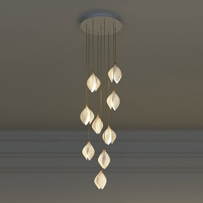 Grand Nordic Magnolia Blossom Ceramic Pendant Chandelier-Meet Lighting