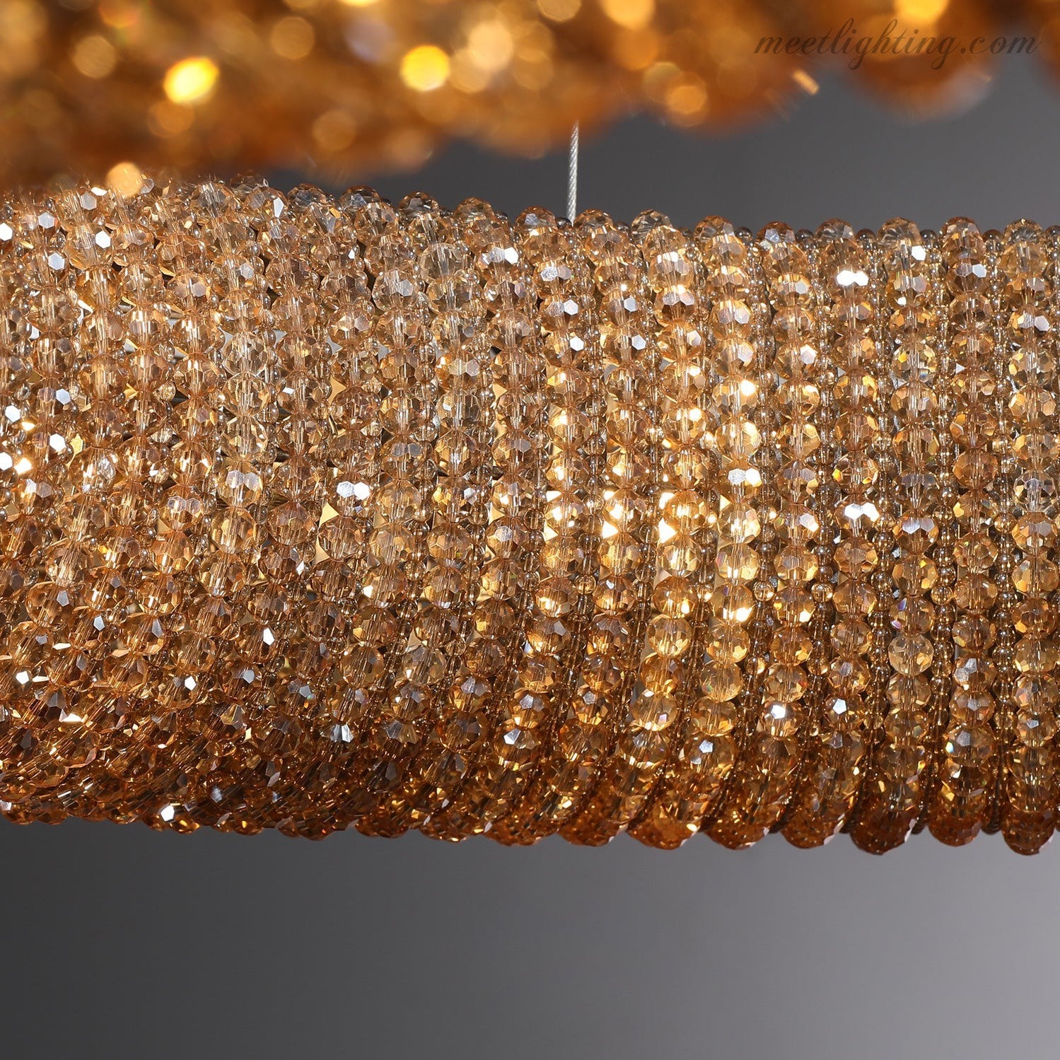 Halo Crystal Aperture Round Chandelier D32"-MEET LIGHTING