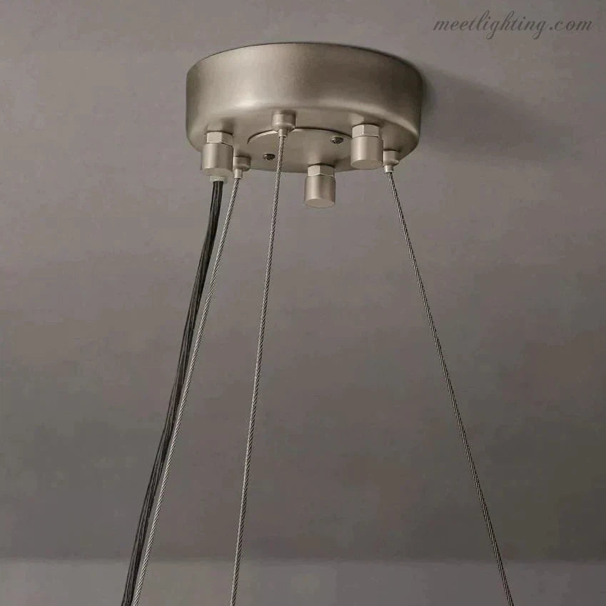 Halo Crystal Aperture Round Chandelier D32"-MEET LIGHTING