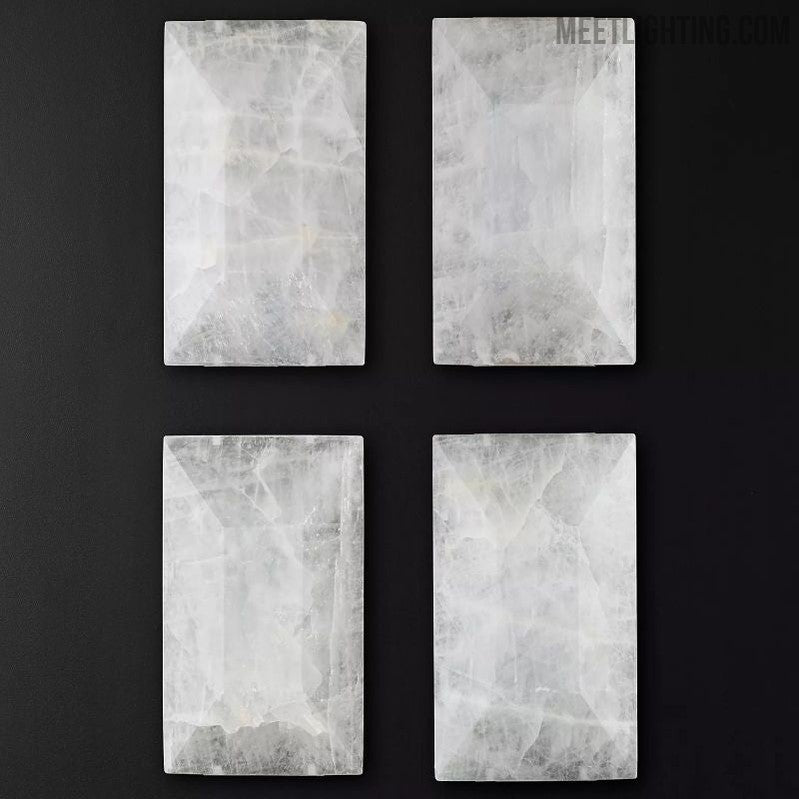 Harlow Calcite Rectangular Chandelier 55"-MEET LIGHTING