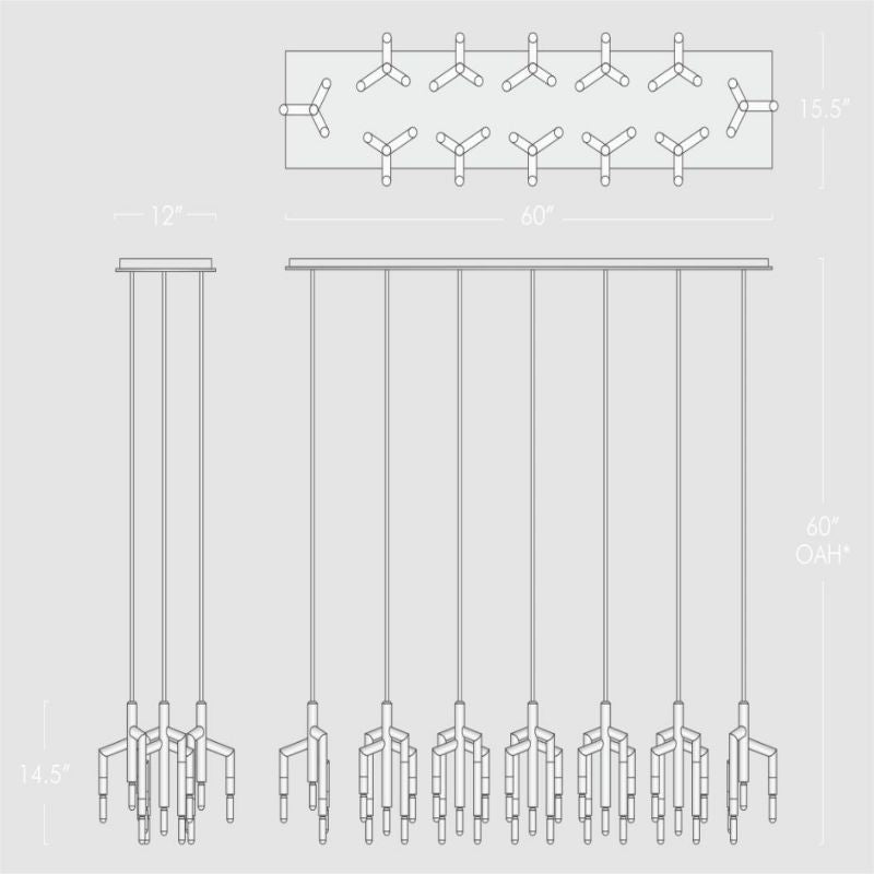 Jarvis LinearI Chandeler-Meet Lighting