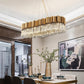 Kubica Oval Crystal Chandelier-Meet Lighting