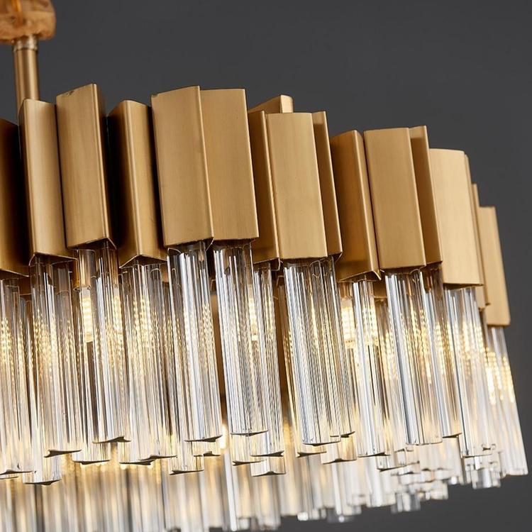 Kubica Oval Crystal Chandelier-Meet Lighting