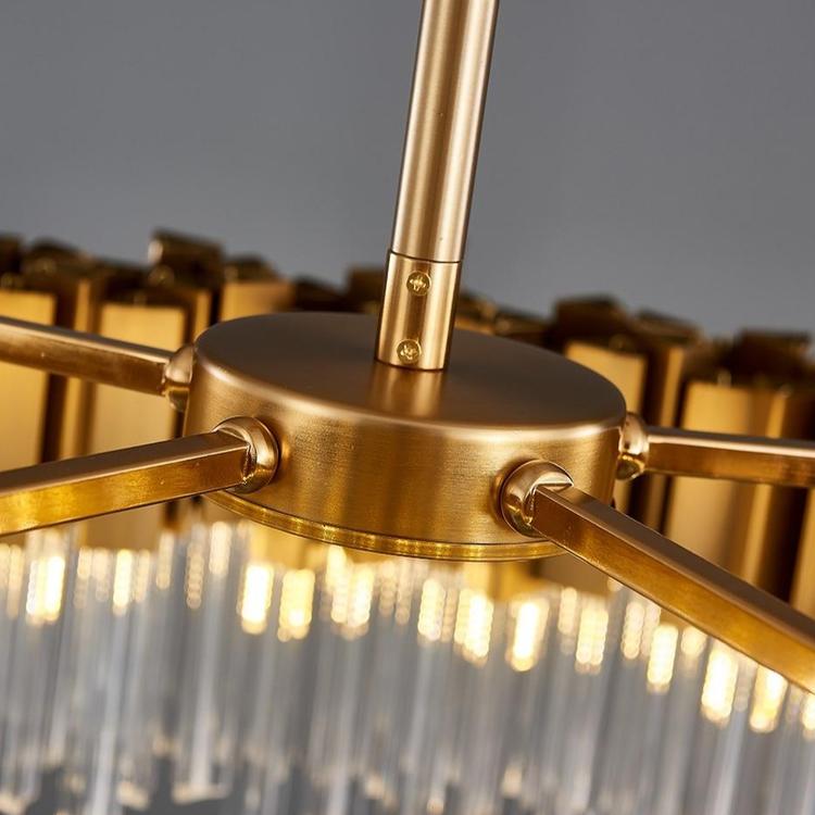 Kubica Oval Crystal Chandelier-Meet Lighting