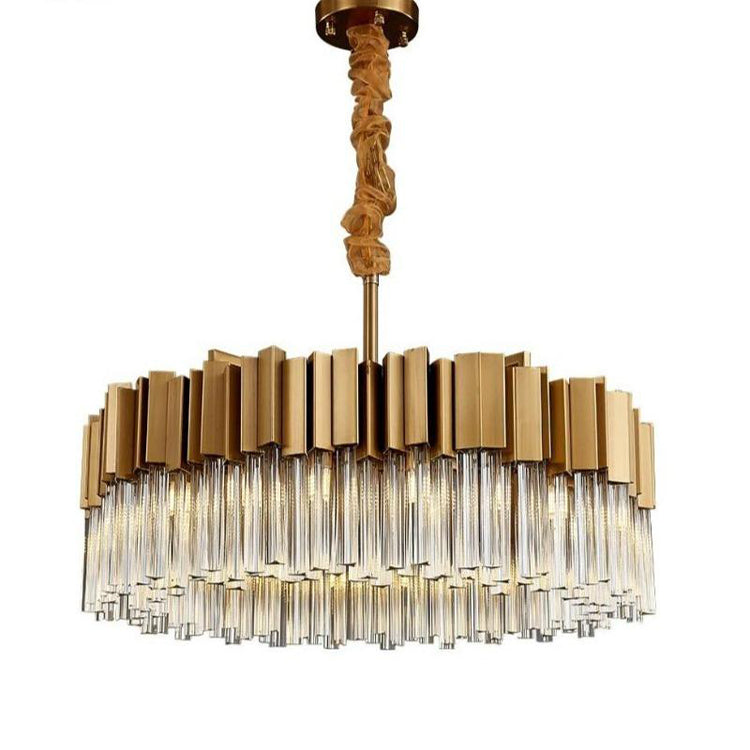 Kubica Round Crystal Chandelier-Meet Lighting