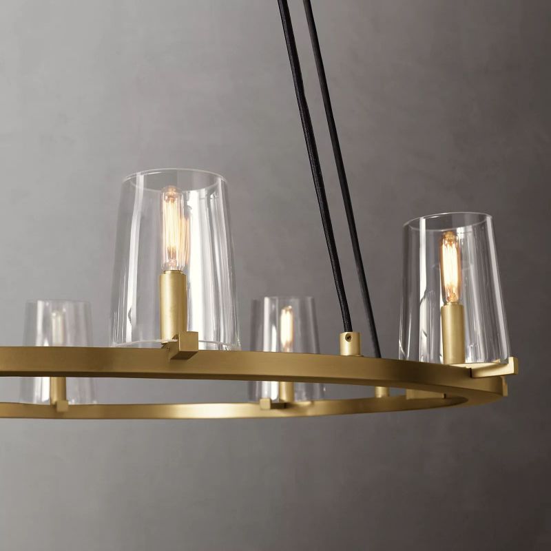 Kuseau Glass Round Chandelier 36"-MEET LIGHTING