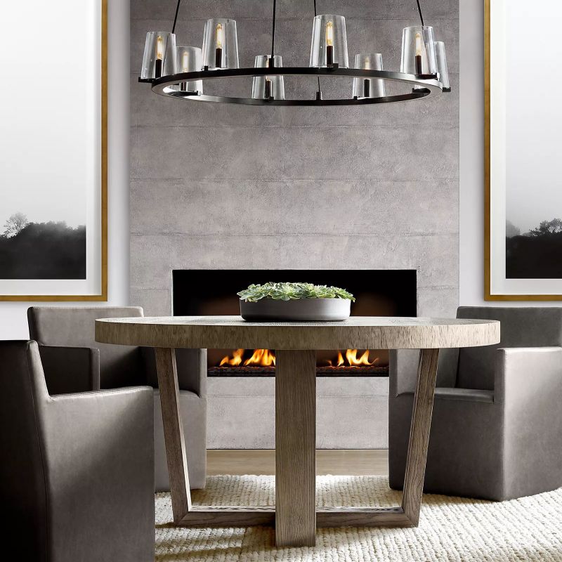 Kuseau Glass Round Chandelier 48"-Meet Lighting