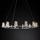 Kuseau Glass Round Chandelier 48"-Meet Lighting