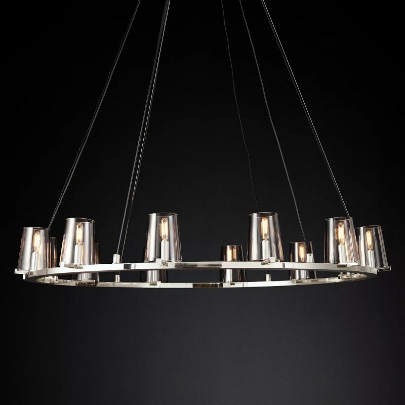 Kuseau Glass Round Chandelier 48"-Meet Lighting
