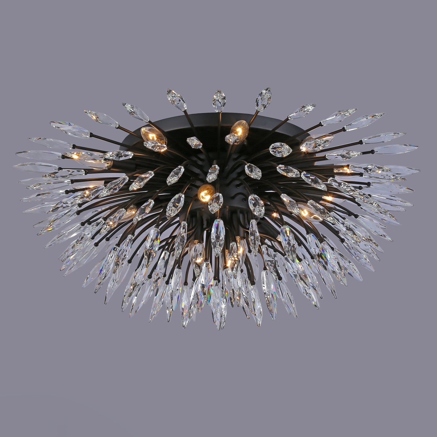 Lily Starburst Crystal Sputnik Flushmount-Meet Lighting