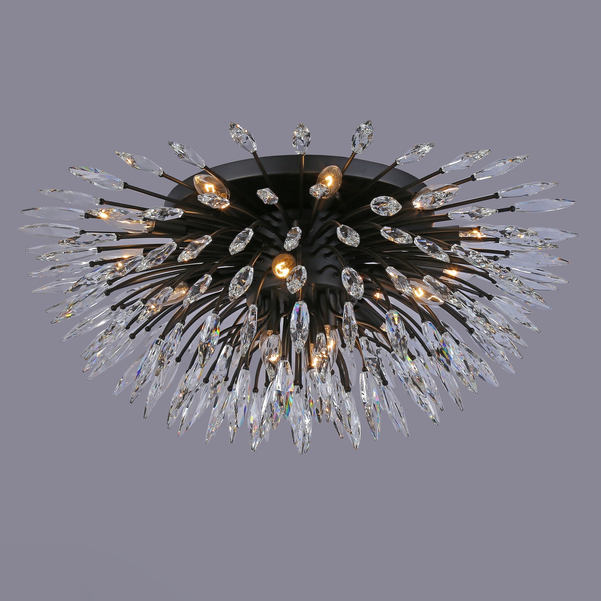 Lily Starburst Crystal Sputnik Flushmount-Meet Lighting