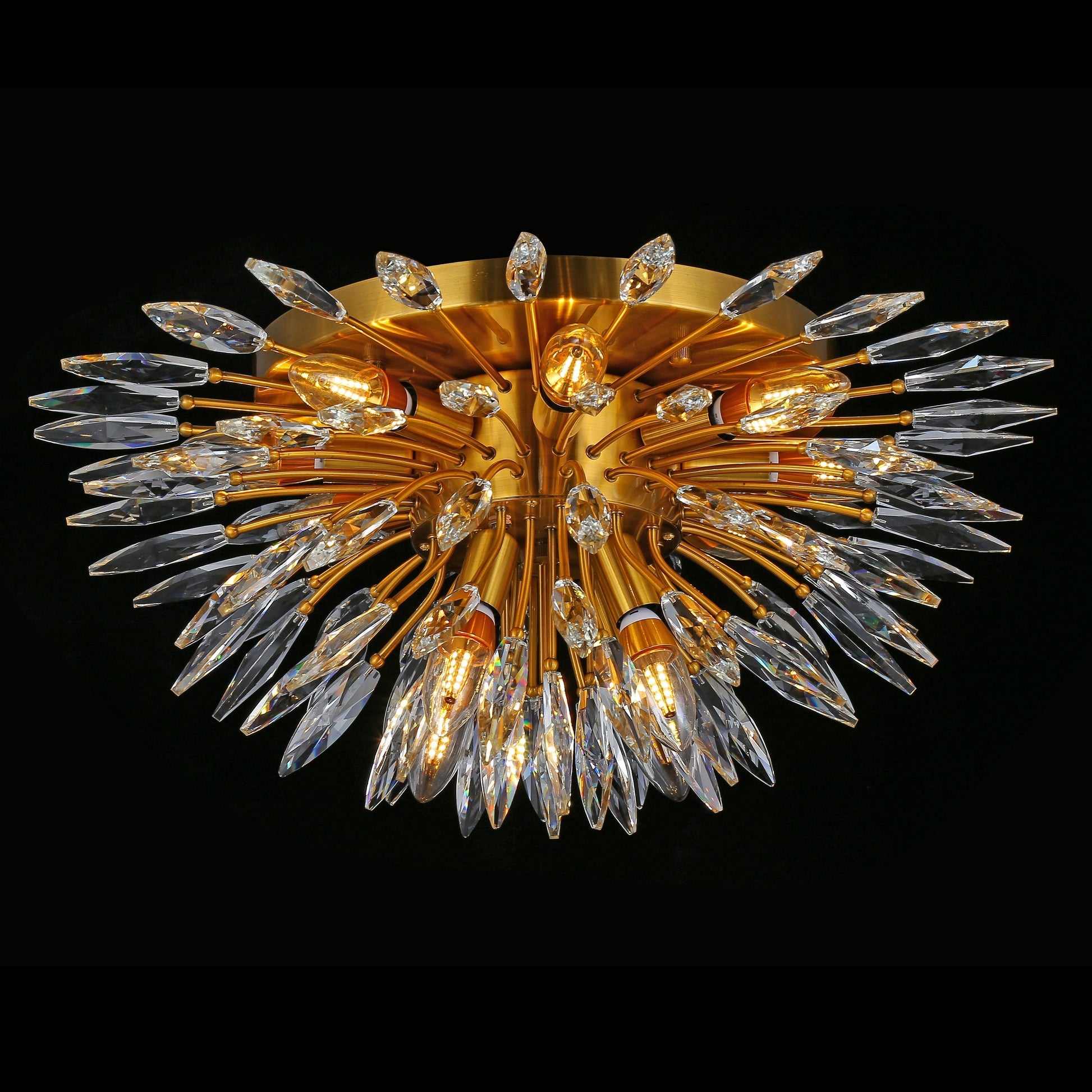 Lily Starburst Crystal Sputnik Flushmount-Meet Lighting