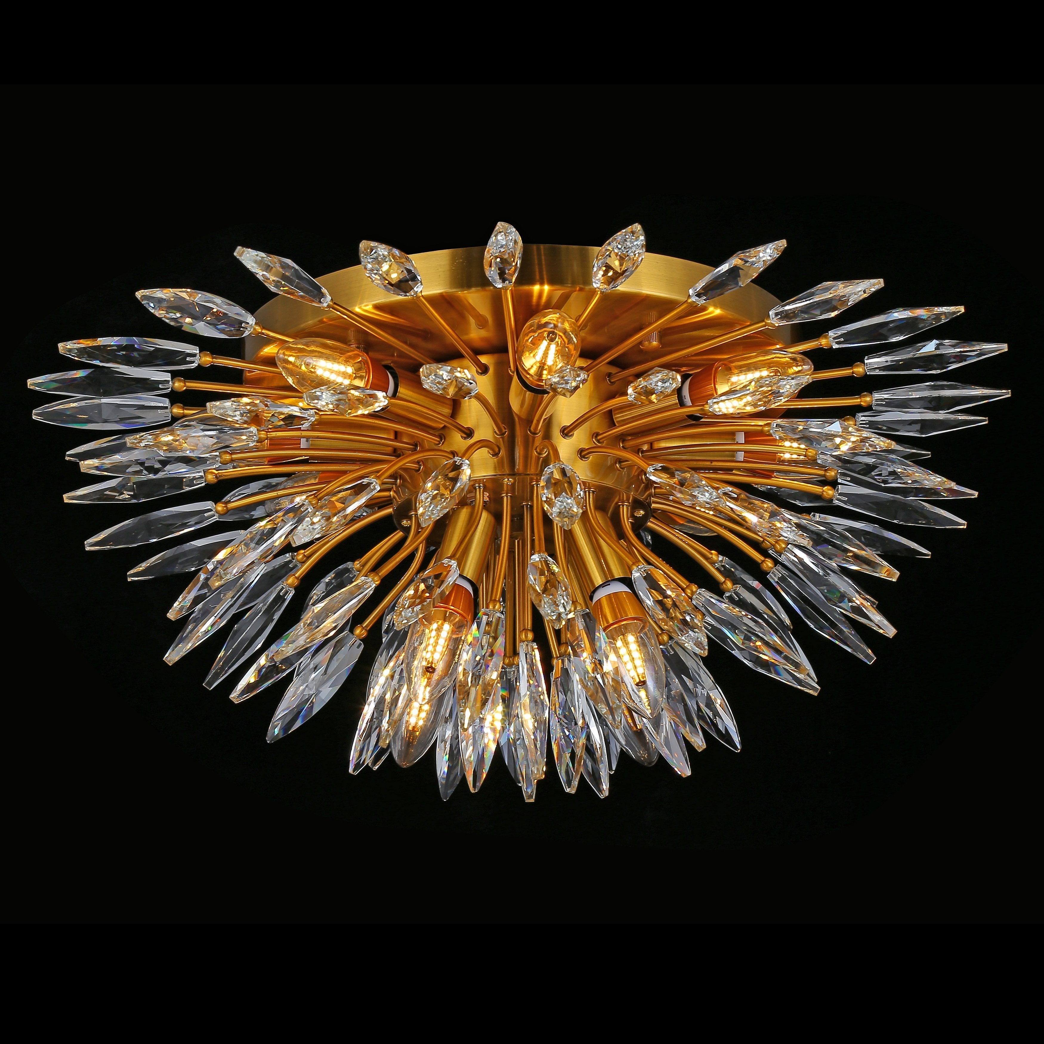 Lily Starburst Crystal Sputnik Flushmount-Meet Lighting