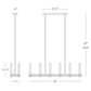 Lorraine Linear Chandelier 60"L-Meet Lighting