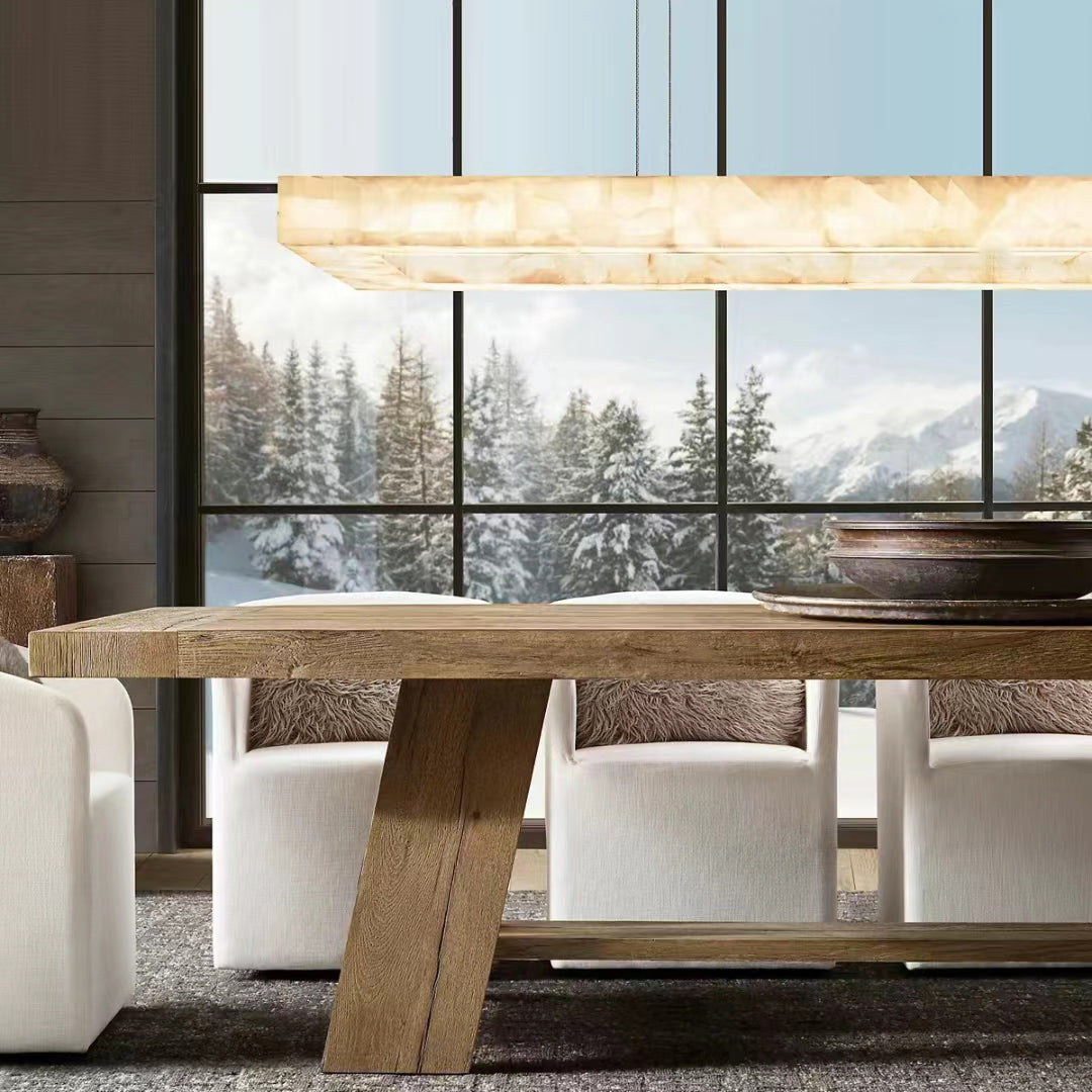 Marble Ravage Rectangle Chandelier 72"-Meet Lighting