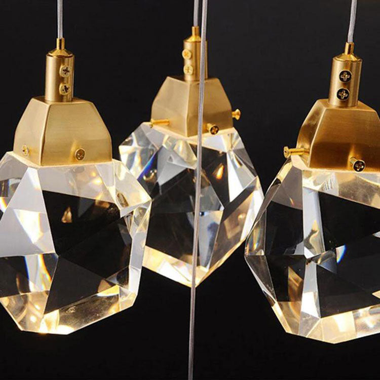 Masonry Faceted Crystal Prisms Chandelier-Meet Lighting