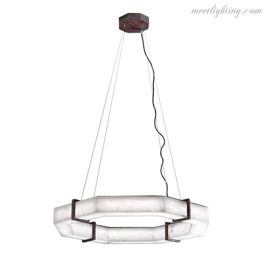 Modern Creative Retro Alabaster Chandelier-Meet Lighting