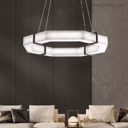 Modern Creative Retro Alabaster Chandelier-Meet Lighting