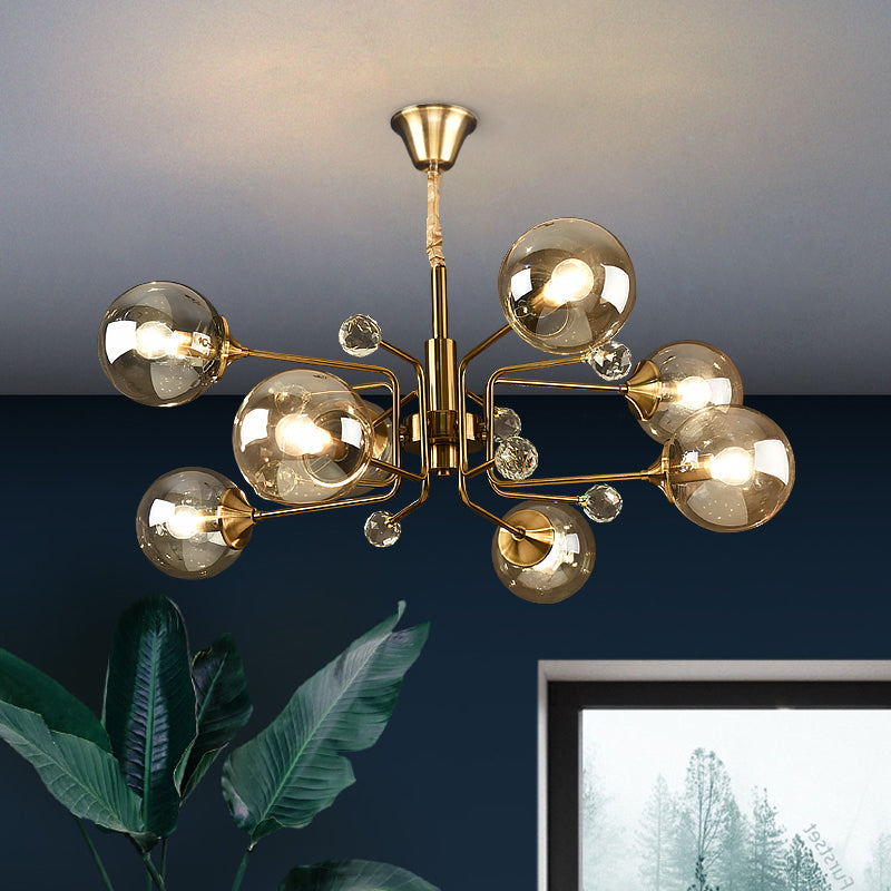 Glass Globes Chandelier|Sputnik Ceiling Fixtures Light|Magic Bean Mid Century Pendant-MEET LIGHTING