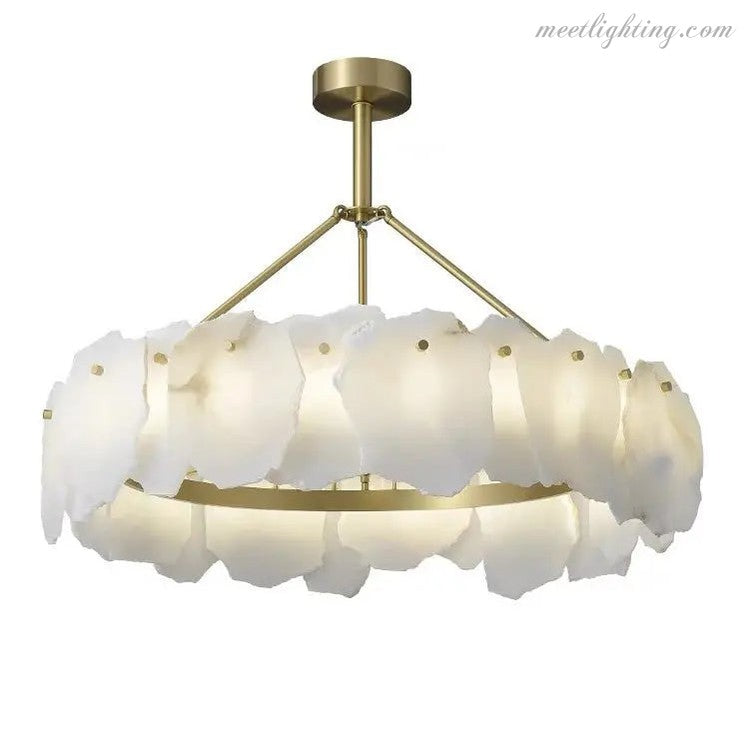 Nasile Alabaster Round Chandelier-MEET LIGHTING